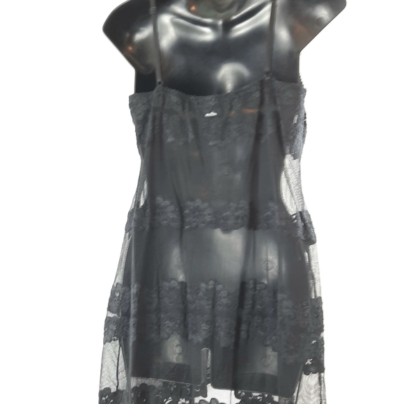 XL BlushBlack Lace Midi Dress Slip - Picture 3 of 14